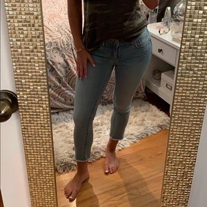 LOFT Cropped Frayed Edge Jean